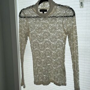 Turtleneck lace top